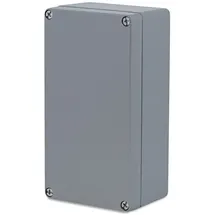 BOXEXPERT Aluminium Industriegehäuse 220x120x81mm IP66 pulverbeschichtet Serie Alster Druckgussgehäuse Installationsgehäuse Leergehäuse Wandgehäuse grau