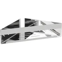 Wenko Turbo-Loc® Eckablage Genova Shine, Befestigen ohne Bohren mit Klebepad-System, platzsparende Aufbewahrung von Pflegeprodukten, 36 x 8 cm, - BHT 36x8x17 cm
