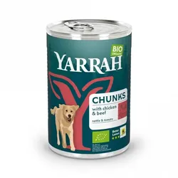 Yarrah Hund Chunks - Rind bio 405g