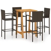 vidaXL Gartenbar Set 5-tlg. Braun
