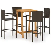 vidaXL Gartenbar Set 5-tlg. Braun