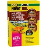 JBL PRONOVO BEL FLAKES BABY, Aufzuchtfutter-Set für Jungfische von Lebendgebärenden, Fischfutter-Flocken, 3 x 10 ml