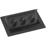 EVOline Flip Top Push S Einbausteckdose 3-fach, 230v -