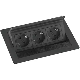 EVOline Flip Top Push S Einbausteckdose 3-fach, 230v -