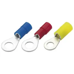 Ringkabelschuh DIN 46237, isoliert, 4,0-6,0mm2, M6, gelb - gelb