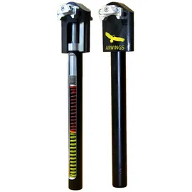 AIRWINGS COMFORT1Plus gefederte Sattelstütze mit Gleitlager, 320mm Länge (Hard, Ø30,9mm)