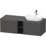 Duravit D-Neo Konsolenwaschtischunterbau wandhängend Graphit Matt 1400x550x459 mm - DE4950R04490000 DE4950R04490000