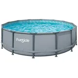 Funsicle Frame-Pool Oasis  (Ø x H: 427 x 107 cm, Grau, 13.294 l)