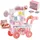 Vevor Eiswagen, 27-teiliges Zubehör, Eisdiele aus PP, Aufbewahrungswagen mit Spielgeld, Ton- und Lichteffekten, Montessori-Lernspielzeug, Rollenspiel für Kleinkinder ab 3 Jahren (Pink)