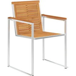 vidaXL Gartenstühle 2 Stk. Massivholz Akazie und Edelstahl