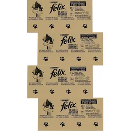 FELIX Jumbopack Felix "So gut wie es aussieht" Gelee 120 x 85 g - Fleisch Mixpaket 1 (Rind, Huhn, Ente, Lamm)