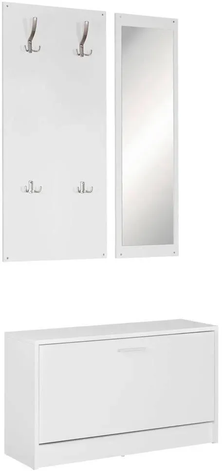 Wandgarderobe 'Jana', weiss