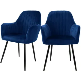 ML-Design Stuhl, Blau, Metall, 60x84x58 cm, Esszimmer, Stühle, Esszimmerstühle Armlehnenstühle