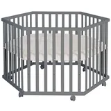 roba Laufgitter 6-eckig inkl. Schutzeinlage Greyish Quilted