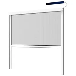 Insektenschutz-Rollo elektrisch 130 x 160 cm weiß