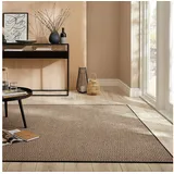 FLAIR RUGS Teppich Jute Diamond, rechteckig, Höhe: 4 mm, Jute Teppich schwarz 200 cm x 290 cm x 4 mm