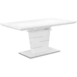 vente-unique Vente-unique-Esstisch ausziehbar - 6 bis 8 Personen - MDF - Weiß