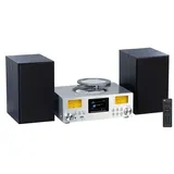 VR-Radio Kompaktanlage: Micro-Stereoanlage: Webradio, DAB+, CD, Bluetooth, App, 300 W, Silber (Mini Anlage, HiFi Kompaktanlage, Smartphone Tuner)