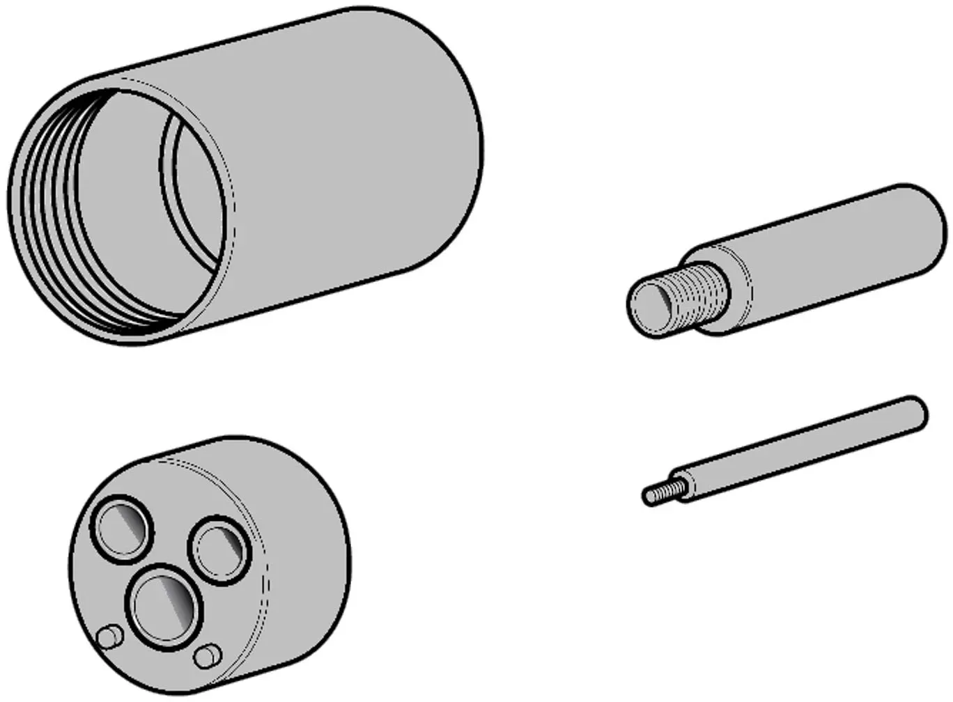 Herzbach LOGIC PLUS Unterputzverlängerung 3 cm für LOGIC PLUS Hebelmischer