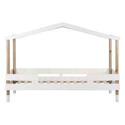 Bett Piloti Montessori 90x200 cm Holz Weiß