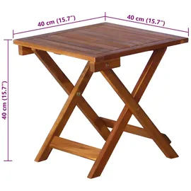 vidaXL Sonnenliege mit Tisch und Auflage Massivholz Akazie