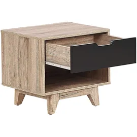 Beliani Nachtschrank Spencer 50 x 46 x 50 cm Schwarz