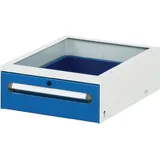 Schubladenschrank H175xB425xT600mm lichtgrau/enzianblau 1Schubl.Einfachausz. RAU