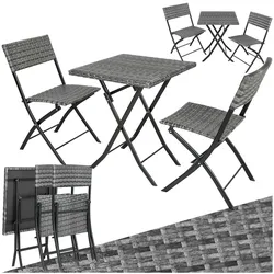 tectake® Rattanset, für 2 Personen, UV-beständig, geringes Gewicht