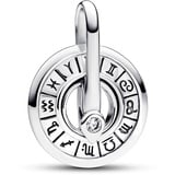 PANDORA ME Sternzeichenkreis Medaillon-Charm aus Sterling Silber mit Zirkonia, Kompatibel ME und Moments Armbändern, 793038C01