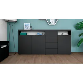 borchardt Möbel Highboard »Kapstadt«, Breite 200 cm schwarz