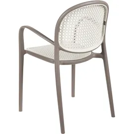 Beliani Gartenstuhl 2er Set Hellbraun