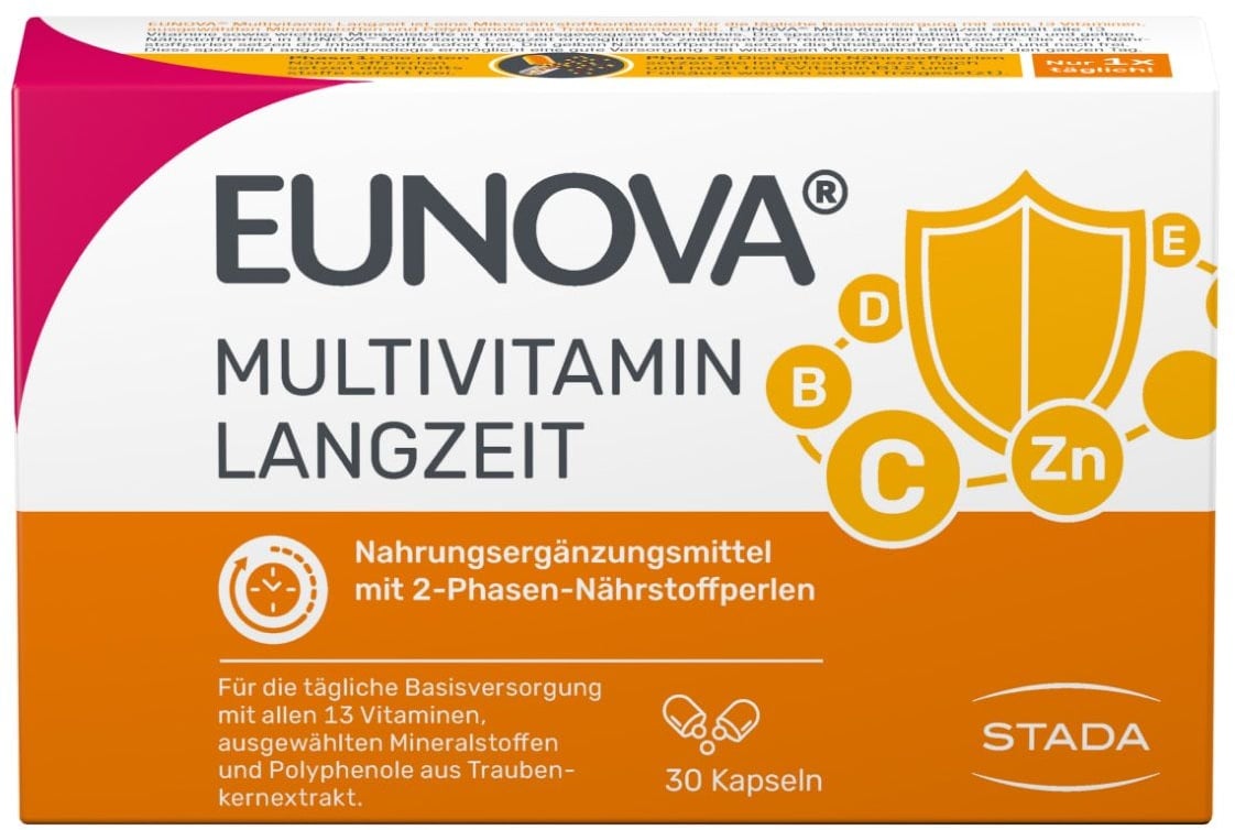 Eunova® Langzeit - Mikronährstoffkombination für die tägliche Basisversorgung mit Vitaminen, Mineralstoffen und Spurenelementen