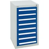 Stumpf Schubladenschrank Serie T-100/35-1, 8 Schubladen enzianblau (8x100mm)