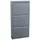 VCM ebuy24 Pisa Schuhschrank mit 3 Klappen/Türen in Metall Grau
