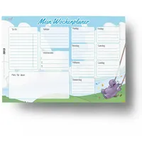 Schreibtischunterlage aus Papier zum Abreißen (Notizen, Wochenplaner, Schreibunterlage, Malunterlage - DIN A3 / 25 Blatt), Motiv:Inge, Anzahl:1 Stück