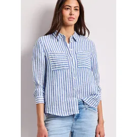STREET ONE Hemdbluse mit Streifen Muster Blau 42