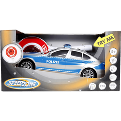 SPEEDZONE Speedzone Polizeiauto mit Polizeikelle Spielzeugauto, Mehrfarbig