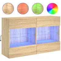 VidaXL TV-Wandschrank mit LED-Leuchten Sonoma-Eiche 98,5x30x60,5 cm