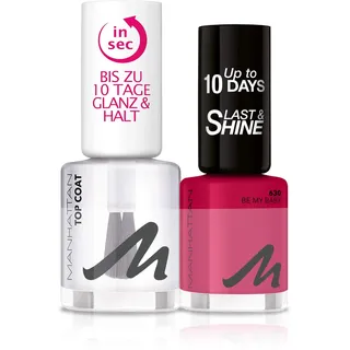 Manhattan Top Coat & Last&Shine Nail Polish 630 Be My Baby, 16 g