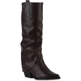 VAN HILL Damen Cowboystiefel in Burgund