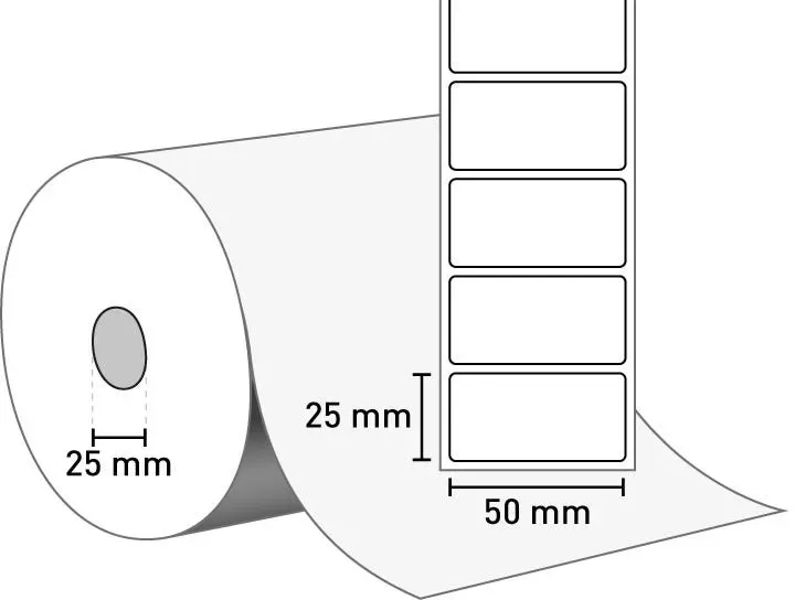 Pharmigo® Ultra TD (Thermopapier) 50 mm x 25 mm / permanent / 25 mm Kern / 1.500 Etiketten je Rolle