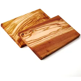 dasolivenholzbrett 2er Set Frühstücksbrett rechteckig 25cm