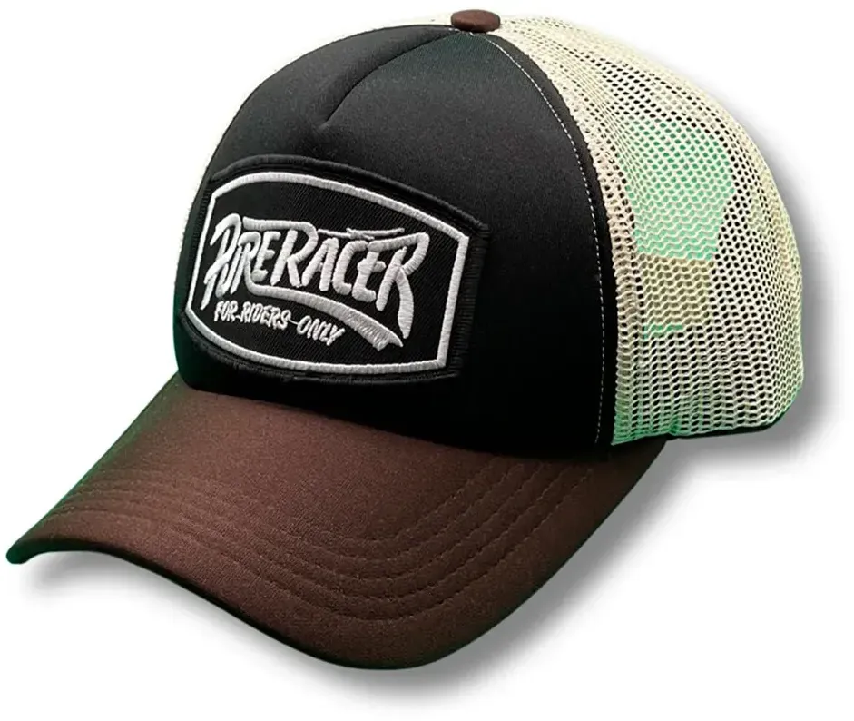 Pure Racer Logo Basic Kappe - Brown / Black - ONE SIZE: