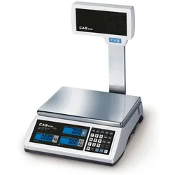 CAS ERP-P, Laden-Waage, Hochanzeige, preisrechnend, GEEICHT, Wägebereich max. 6 kg, Ablesbarkeit 1g