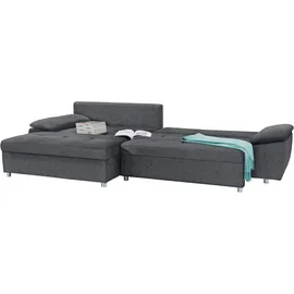 Home Affaire Ecksofa HOME AFFAIRE "Labene L-Form", grau (dunkelgrau), B:290cm H:82cm T:90cm, Struktur fein (95% Polyester, 5% Polyamid);Luxus-Microfaser ALTARA NUBUCK (100% Polyester);Kunstleder SOFTLUX / Struktur (100% Polyester);Struktur (100% Polyester);Flachgewebe 