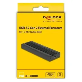 DeLock Externes Gehäuse M.2 NVMe PCIe SSD USB 10 Gbps (USB 3.1) USB Type-CTM Bu. (Externes Laufwerksgehäuse)