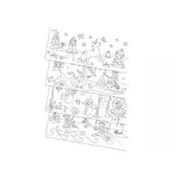 URSUS Laternen-Transparentpapier, 4 Motive zum Ausmalen, 25 Blatt