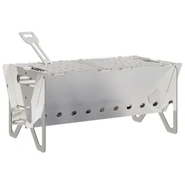 vidaXL Camping Feuerstelle Ø 42 cm Silber