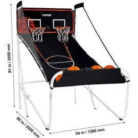 Vevor Faltbares Basketballspiel Schwarz/Weiß