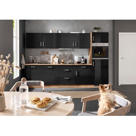 Held MÖBEL Küchenzeile »Tinnum«, mit E-Geräten, Breite 300 cm, schwarz